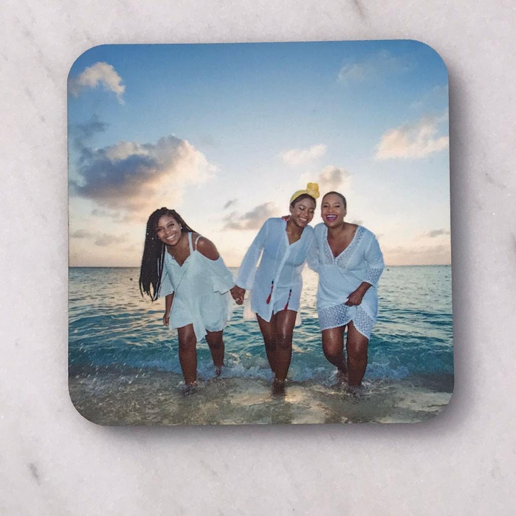 Personalised Coasters, Set of 4 and 6, Add your own photos to make a great gift for any occasion