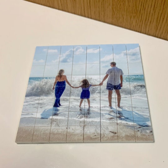 Personalised Photo Tile Organizer, PhotoTiles, Comes with a Brick Separator - Compatible with Lego bricks