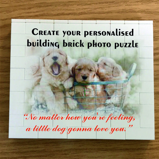 Personalised Building Brick Photo Block, - Brick builder; Personalised Photo Tile Block – Photo Tiles , compatible with Lego bricks